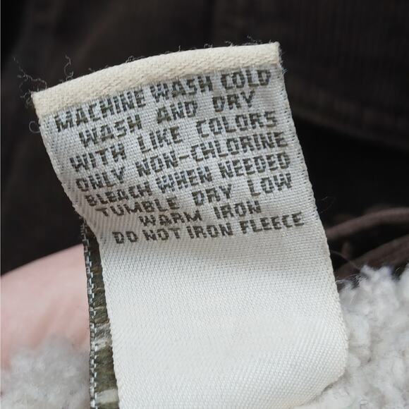 VTG Y2K Old Navy Corduroy Trucker Jacket Men's Large Sherpa Lined Brown SZ Large - Picture 6 of 7